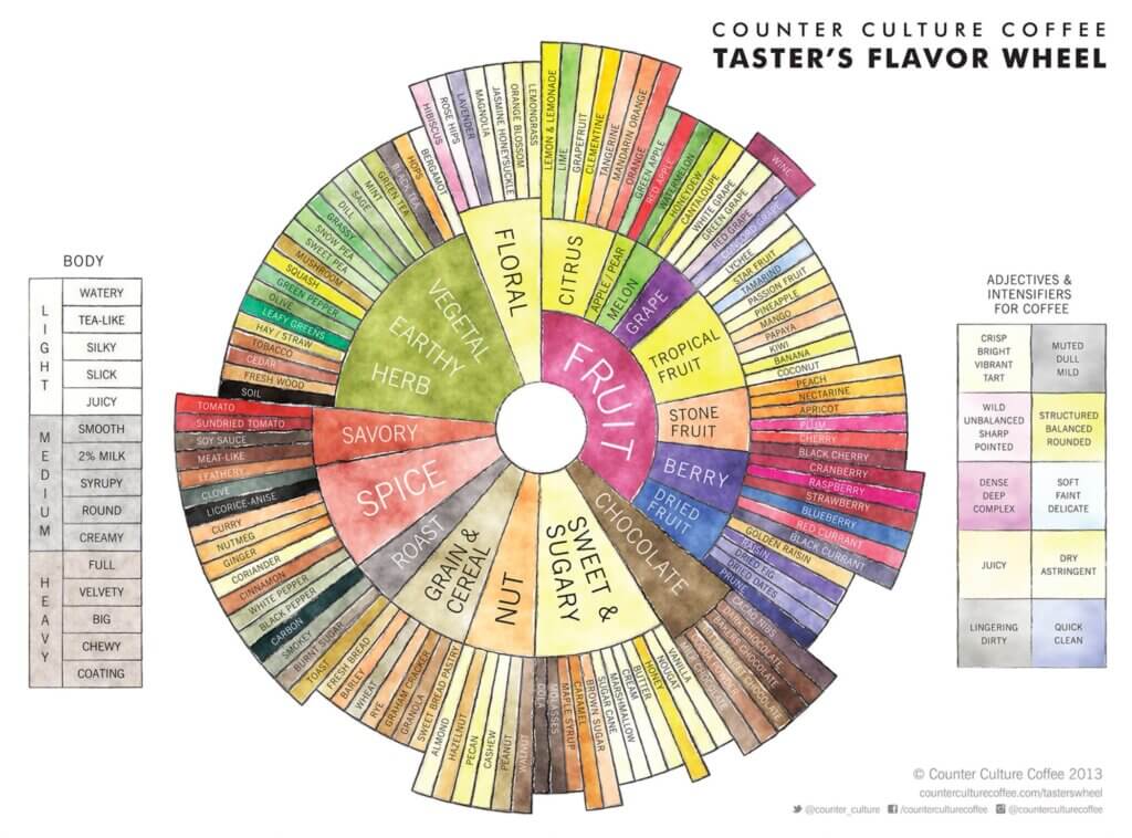 The Tasters Flavor Wheel by Counter Culture