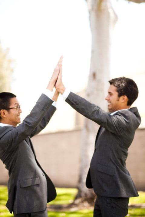 Alejo and Jonathan high five