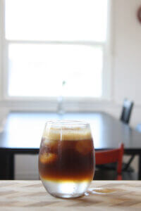 Espresso and Tonic sitting on a table