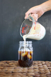 Adding cold foam to a cold brew