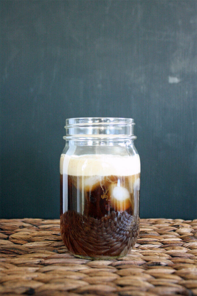 Pumpkin Cold Foam in a cold brew